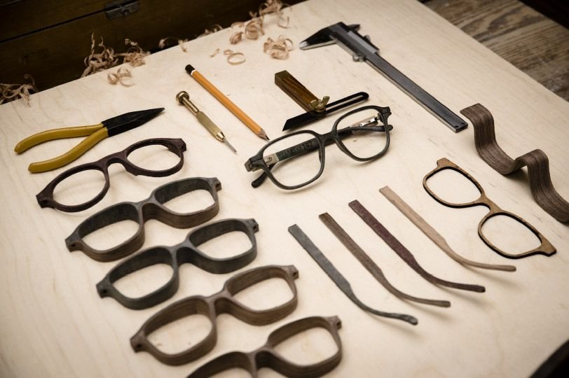 wooden eyeglasses