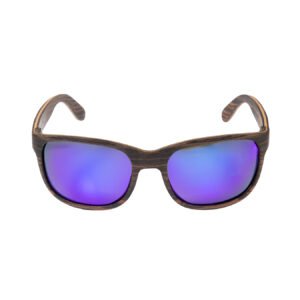 Blue mirrored polarized sunglasses